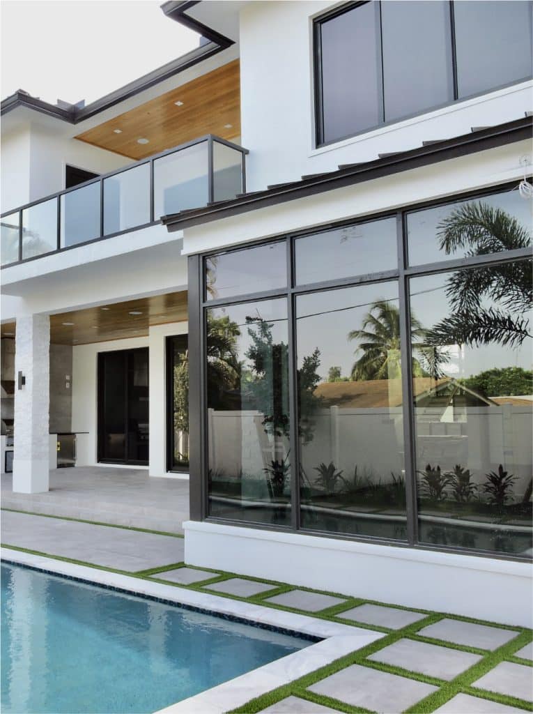 Pool-Side Picture Window — impact windows in Coral Springs, FL